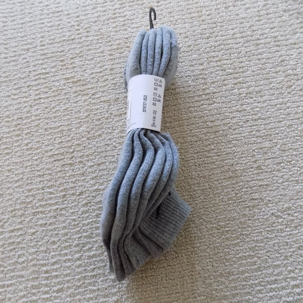 NEW NWT MENS NIKE EVERYDAY PLUS COTTON CUSHIONED ANKLE RUNNING SOCKS GREY GRAY - Picture 4 of 4